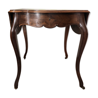 Table bureau Louis XV tout en acajou