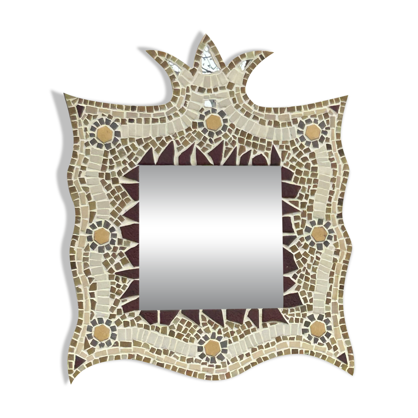 Handcrafted mirror, glass mosaic, natural stone......