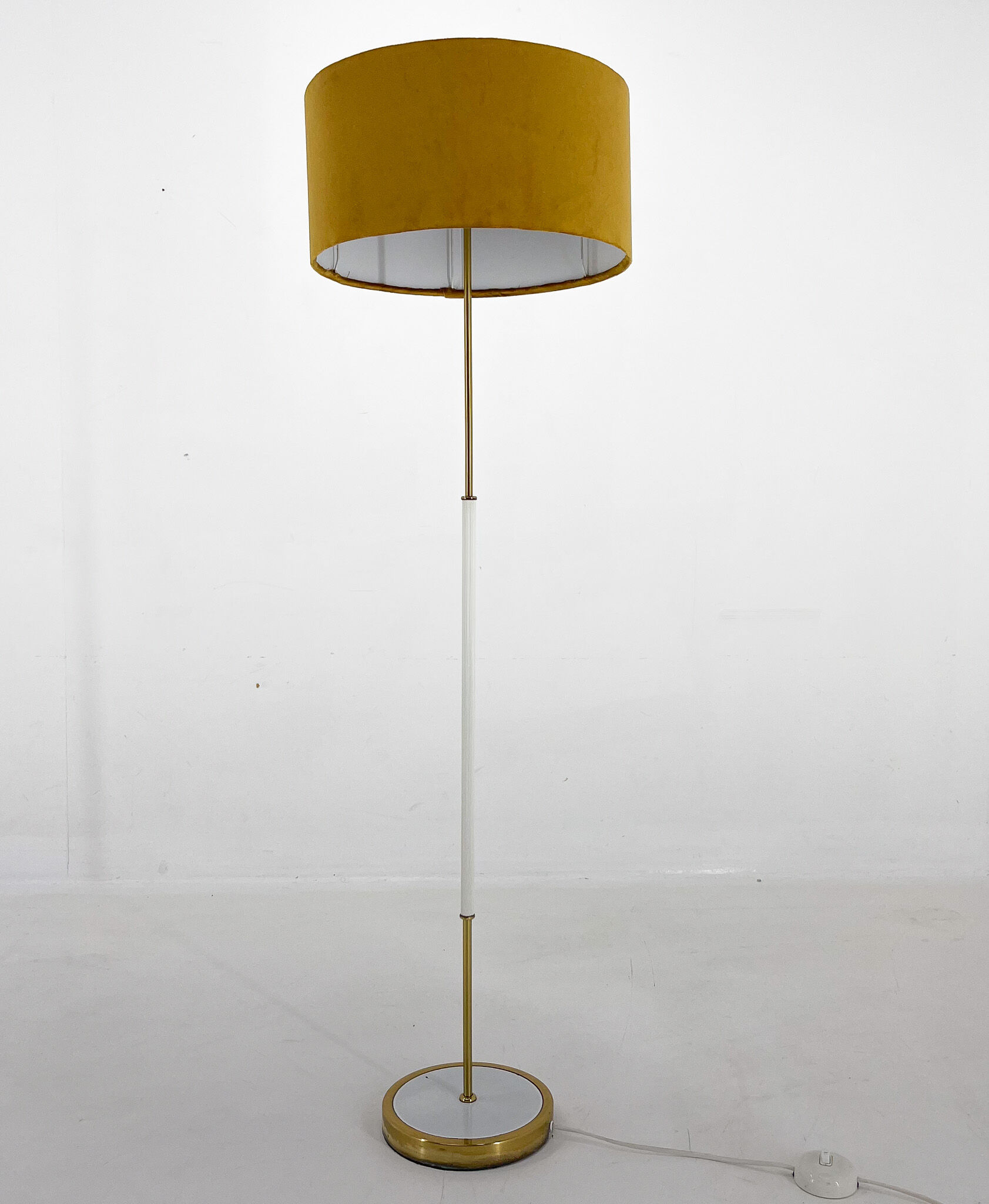 Mid Century Floor Lamp, Germany, 1970's, New Handmade Lampshade