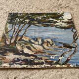 Old painting, seaside signed Michelet