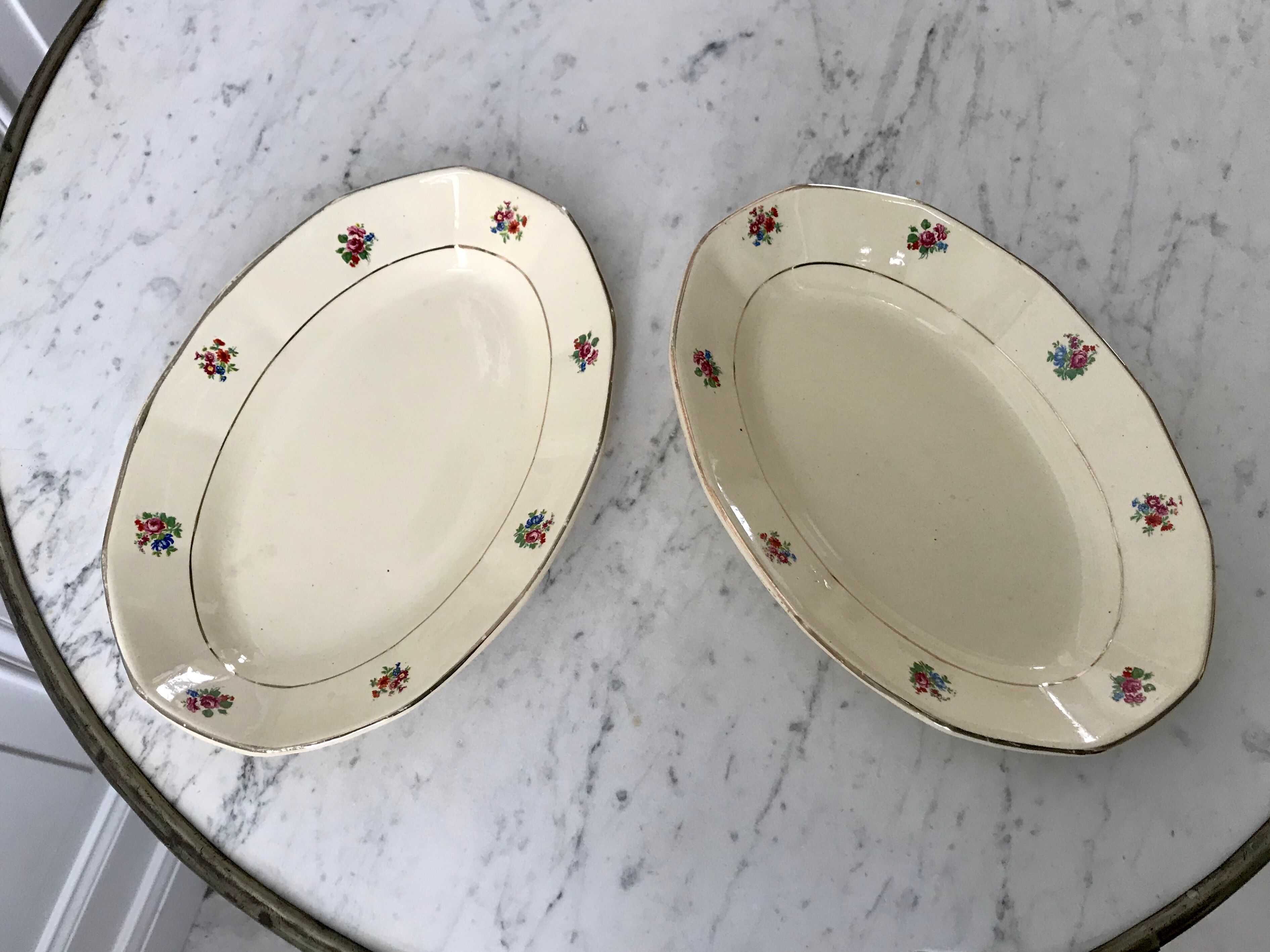 Duo of raviers Digoin Sarreguemines years 40-50