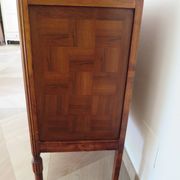 Art Deco chest of drawers - 4 drawers - locks - checkered wood veneer top - 50s
