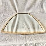 Vintage asymmetrical mirror in gilded brass