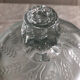 Old candy box in cut and chiseled smoked glass with ART DECO ears of wheat decorations