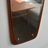 Oval Mid 20th century Wall Mirror by Glas&Tra 1960s 33x111cm
