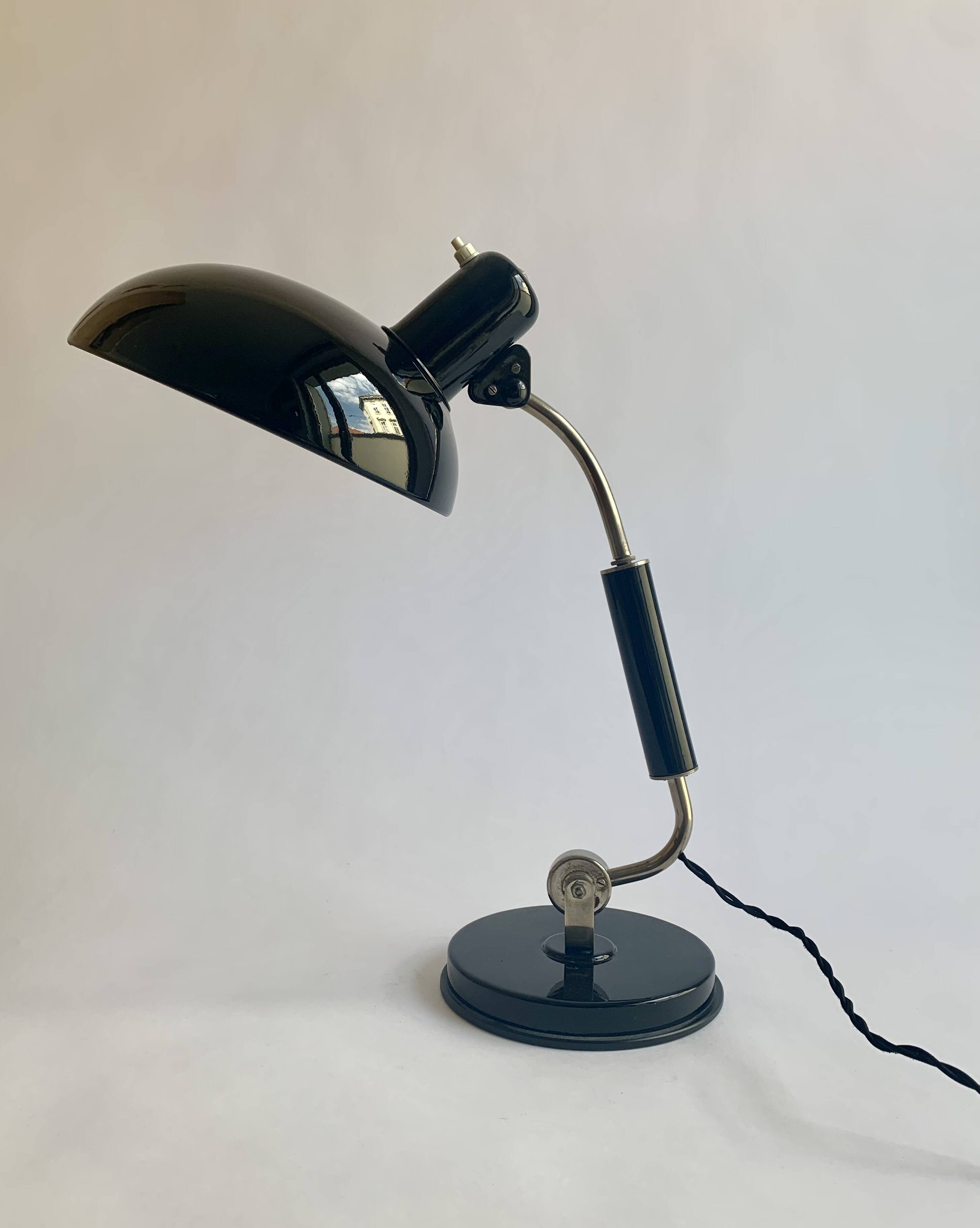 Bauhaus table lamp by Christian Dell for Koranda, 1940s
