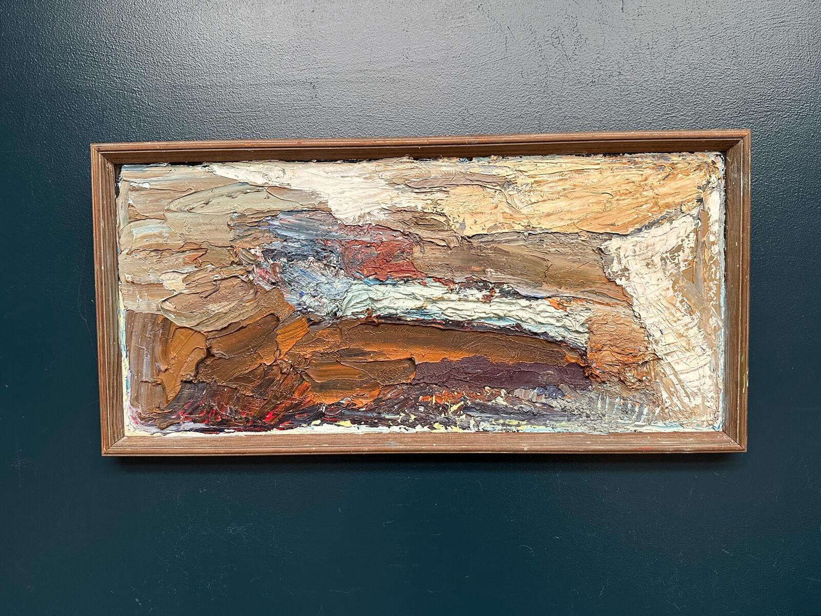 Original Swedish Oil On Canvas – “Abstract Composition” – Vintage & Framed