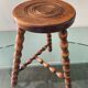 Vintage wooden tripod stool