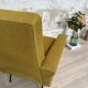 Vintage armchair in fabric and metal compass legs, circa 1950.
