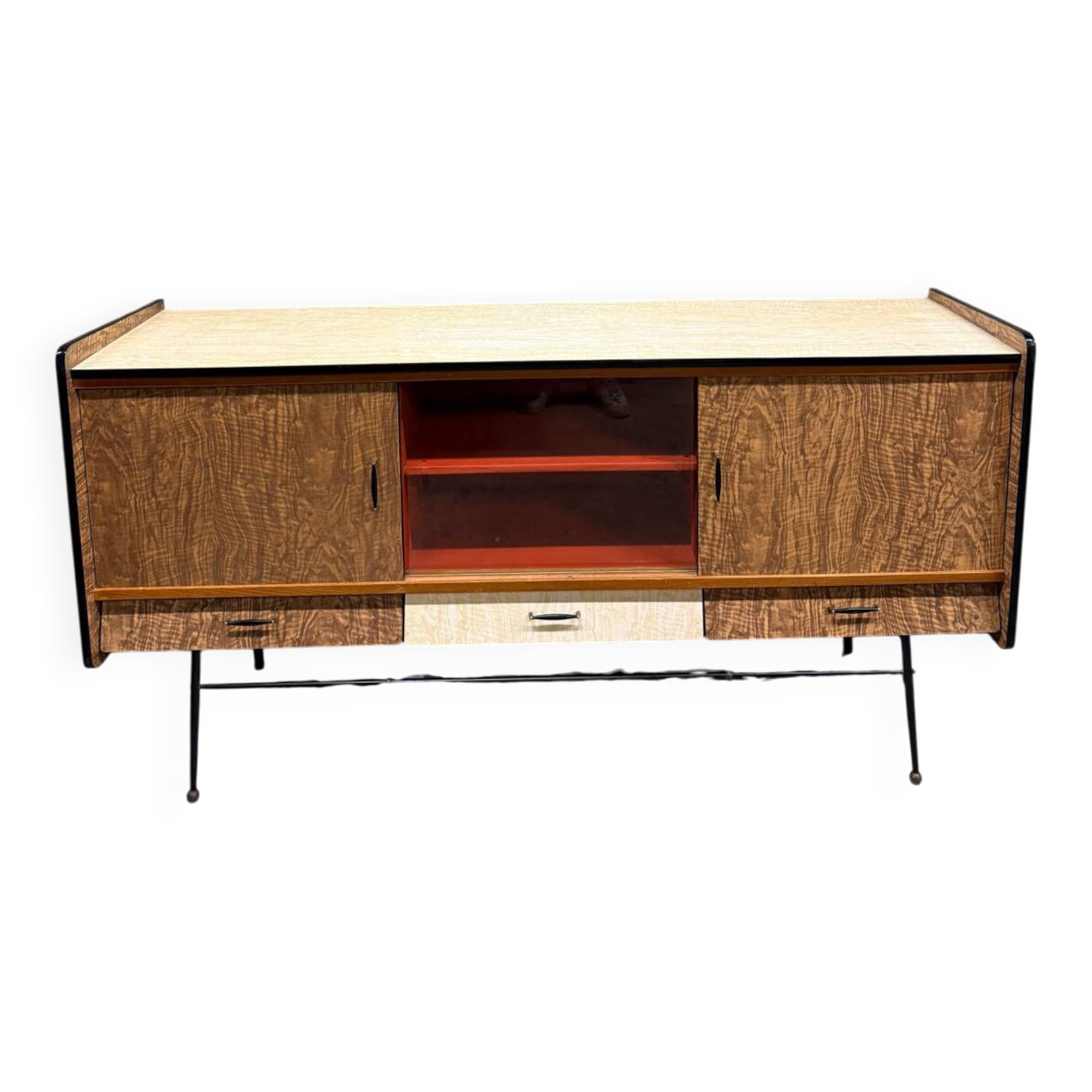 Vintage Formica sideboard from the 1960s/70s, Scandinavian Midcentury modern
