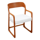Baumann Sleigh Armchair - Restored - Fabric, foam & straps: new