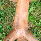 Brutalist art deco pedestal table