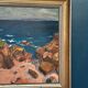 Original Swedish Oil on Panel – “Coastal motif” by Unknown Artist – Vintage & Framed – 53 × 46 cm (20.8" x 18.1")