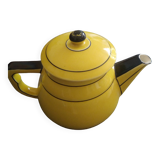 Yellow black teapot, art deco style, vintage