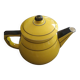 Théière jaune noir, style art déco, vintage