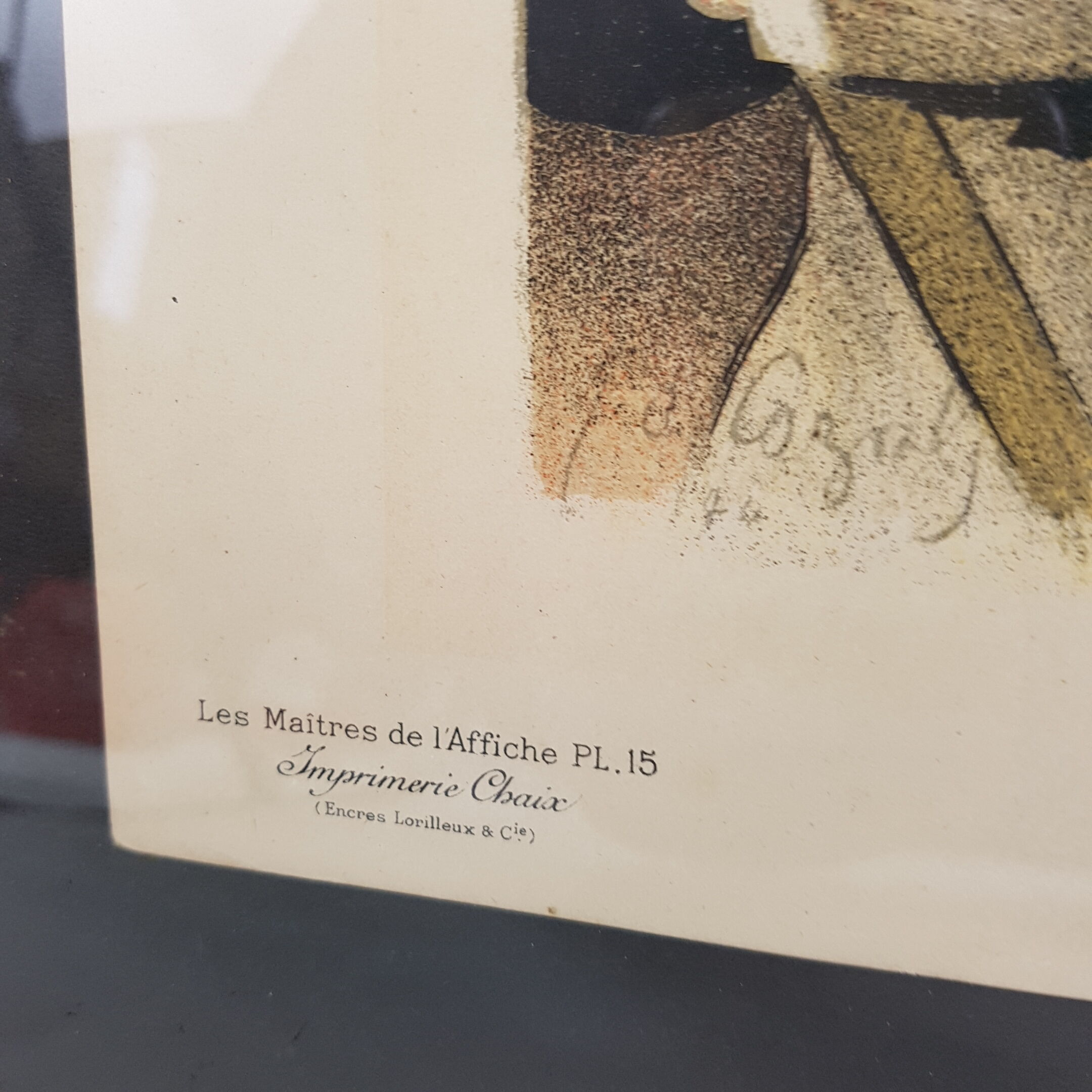 Old lithograph framed 7th exhibition