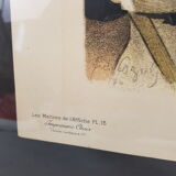 Old lithograph framed 7th exhibition