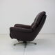 Large scandinavian adjustable leather armchair by peem, 1970s, finland