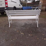 1960s cast iron and wood bench