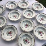 Lot de 12 assiettes creuses haviland pondichery