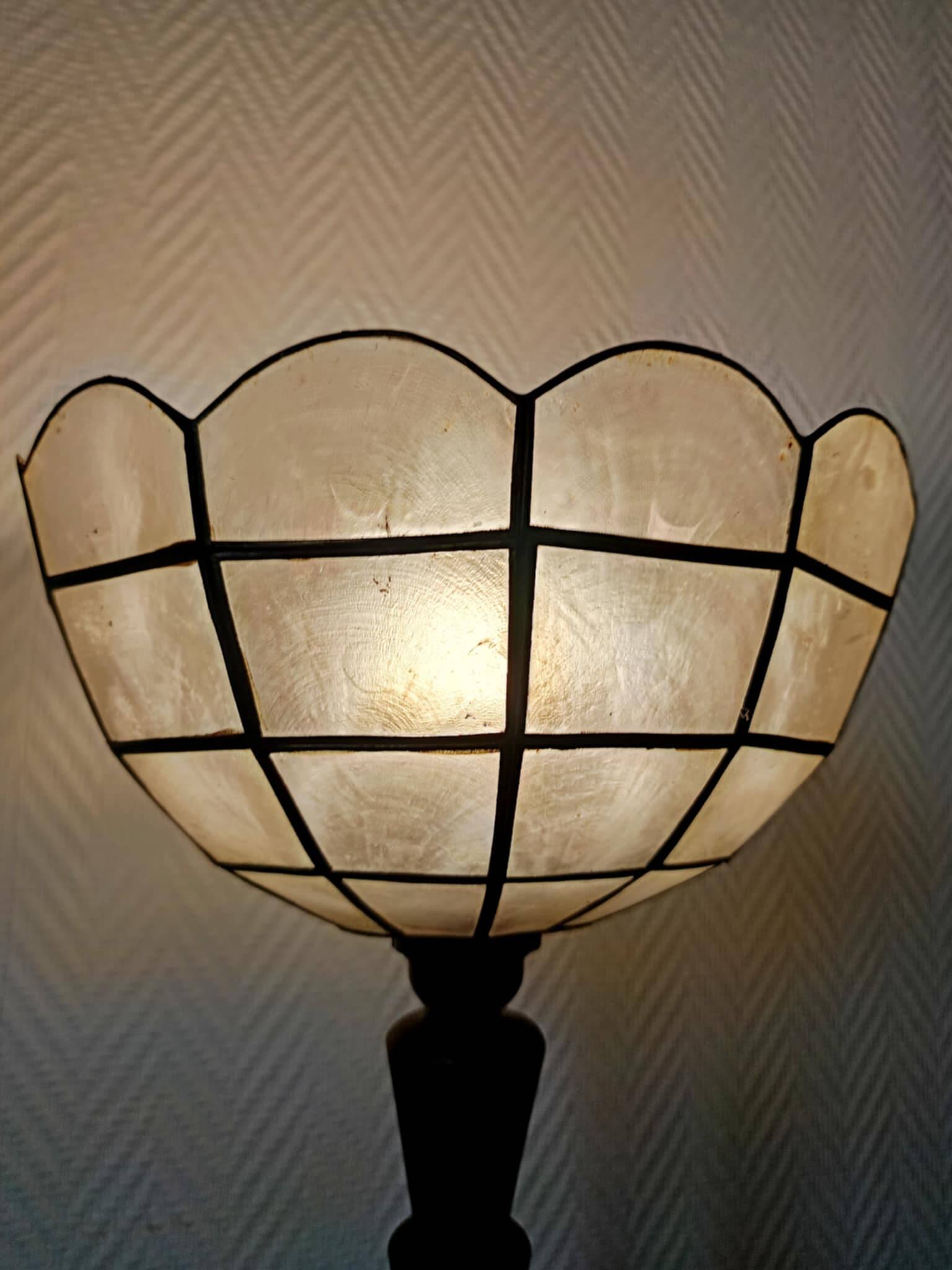 Lampe art déco nacre vintage