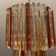Italian Murano Glass Prism Spiral Chandelier