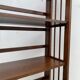 Pair of folding wooden bookcases, 4 shelves, 1950