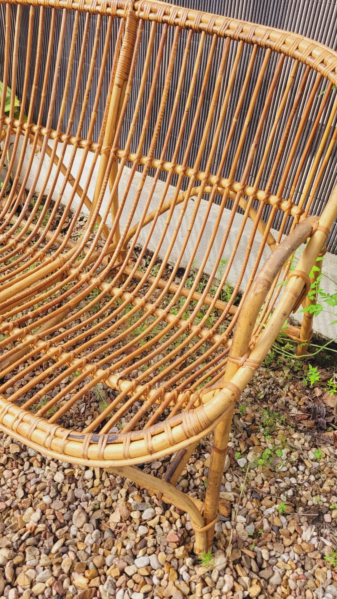 Rattan bench