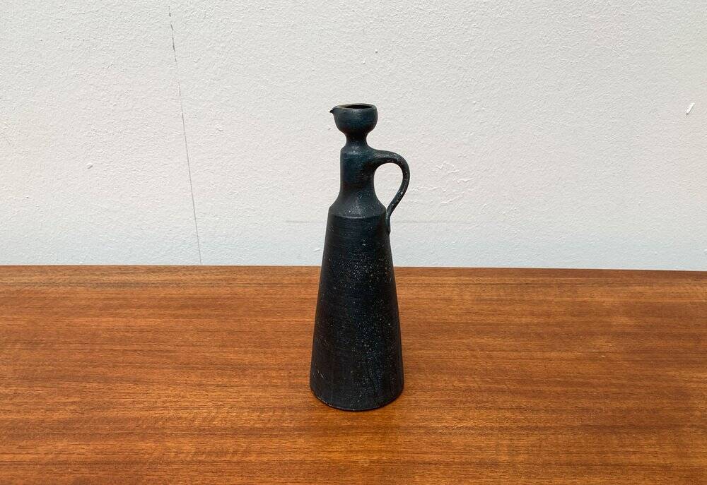 Brutalist Vintage Carafe Vase by Gerhard Liebenthron, 1980