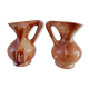 Duo pitchers in vintage Vallauris sandstone