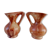 Duo pitchers in vintage Vallauris sandstone