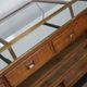 Counter or shop window in oak glass and brass France around 1920