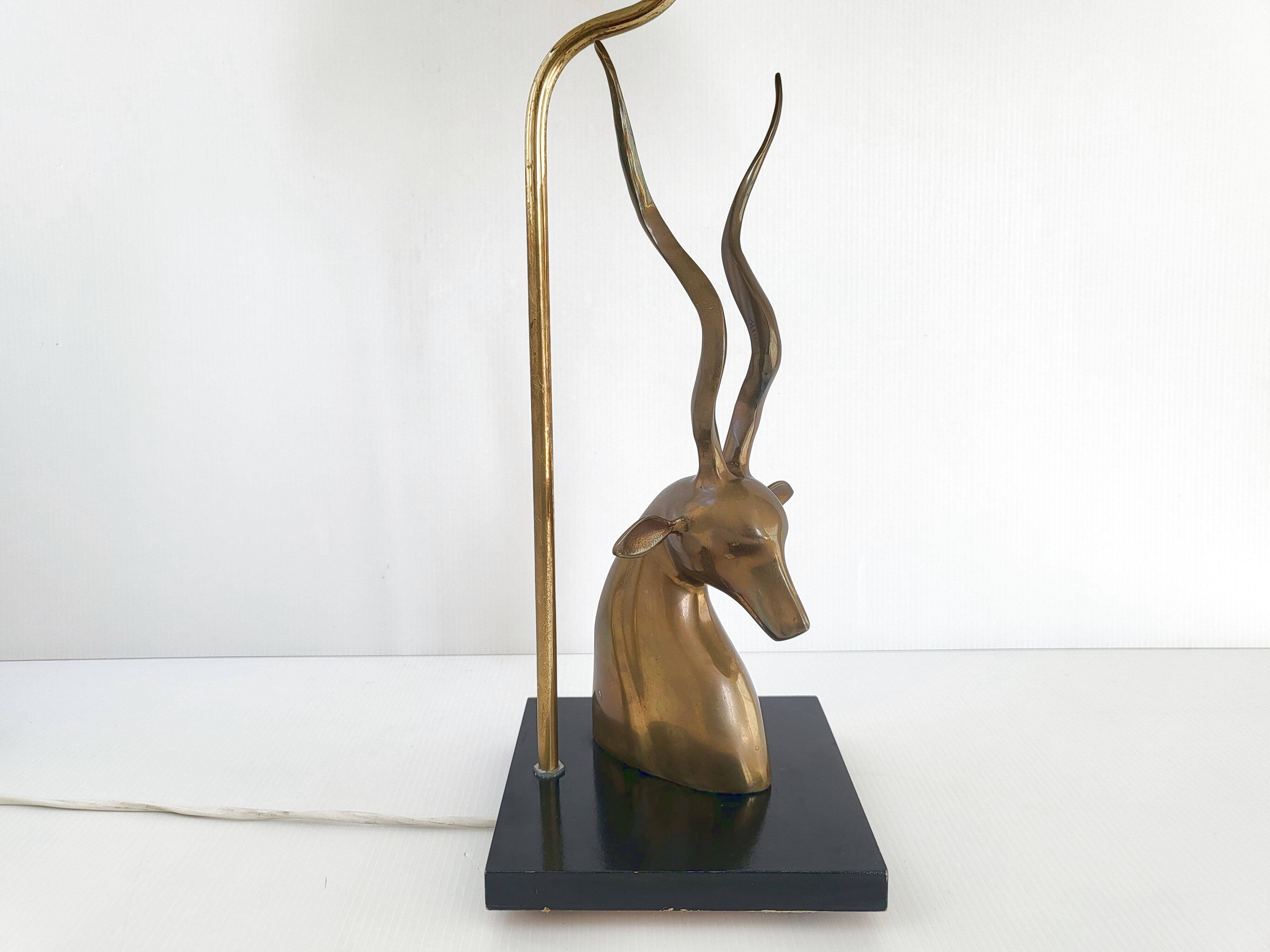 Vintage antelope lamp 1970