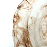 Sepia Cloud Glass Trinket Bowl or Centerpiece by George Davidson, United Kingdom