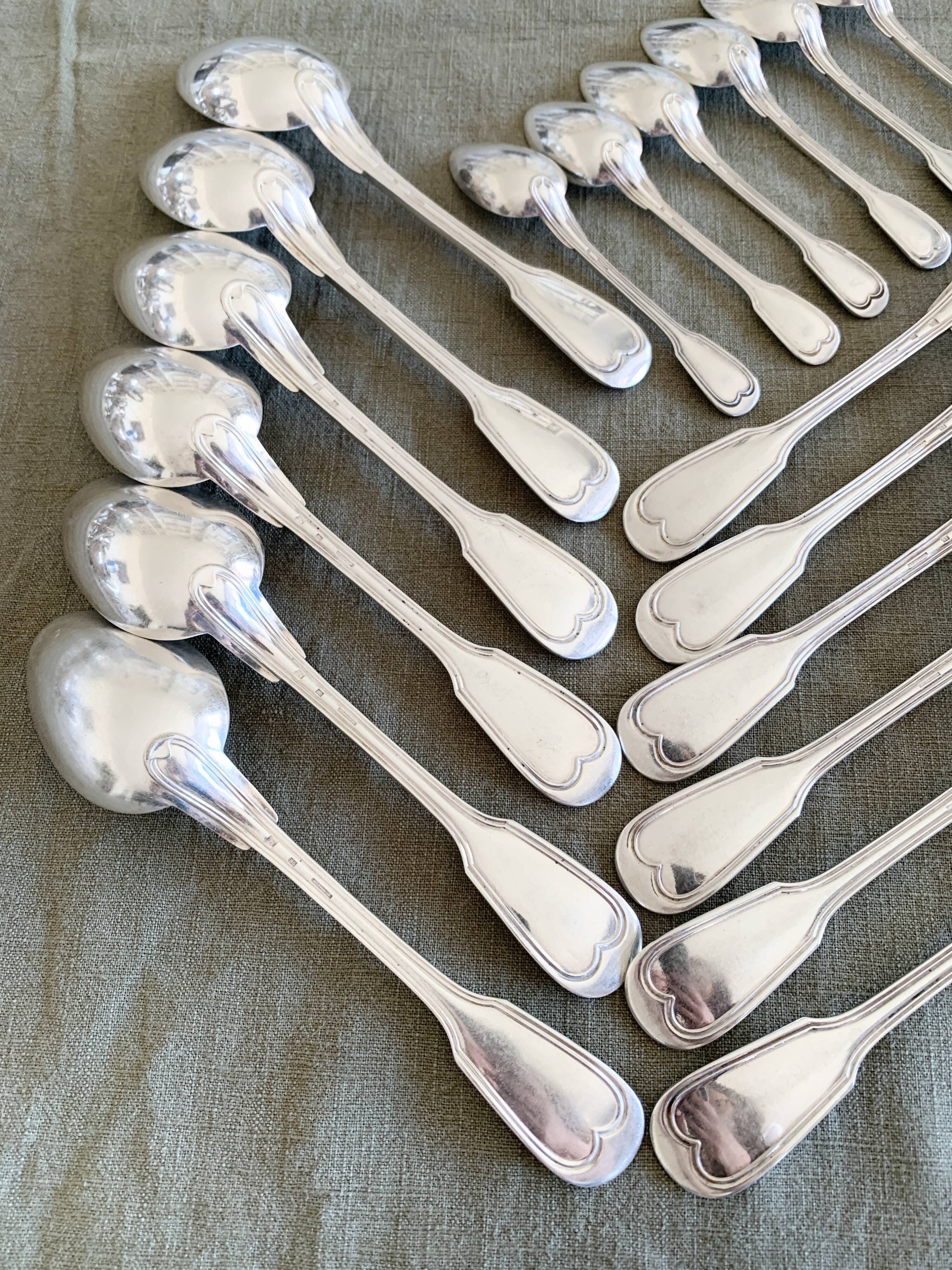 Christofle silver-plated cutlery set in its original case.
