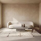 Handmade traditional pure wool carpet, size 100x200 cm.