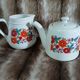 Vintage coffee pot + milk jug