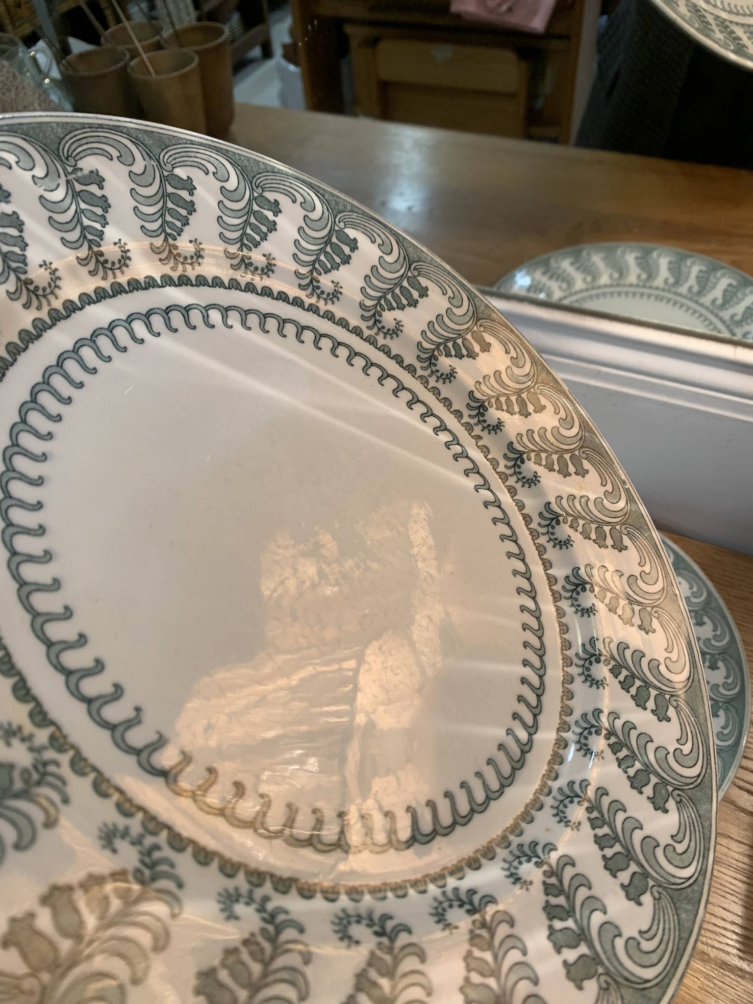 Paire d'assiettes terre de fer