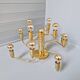 Large designer brass ceiling light, 70s