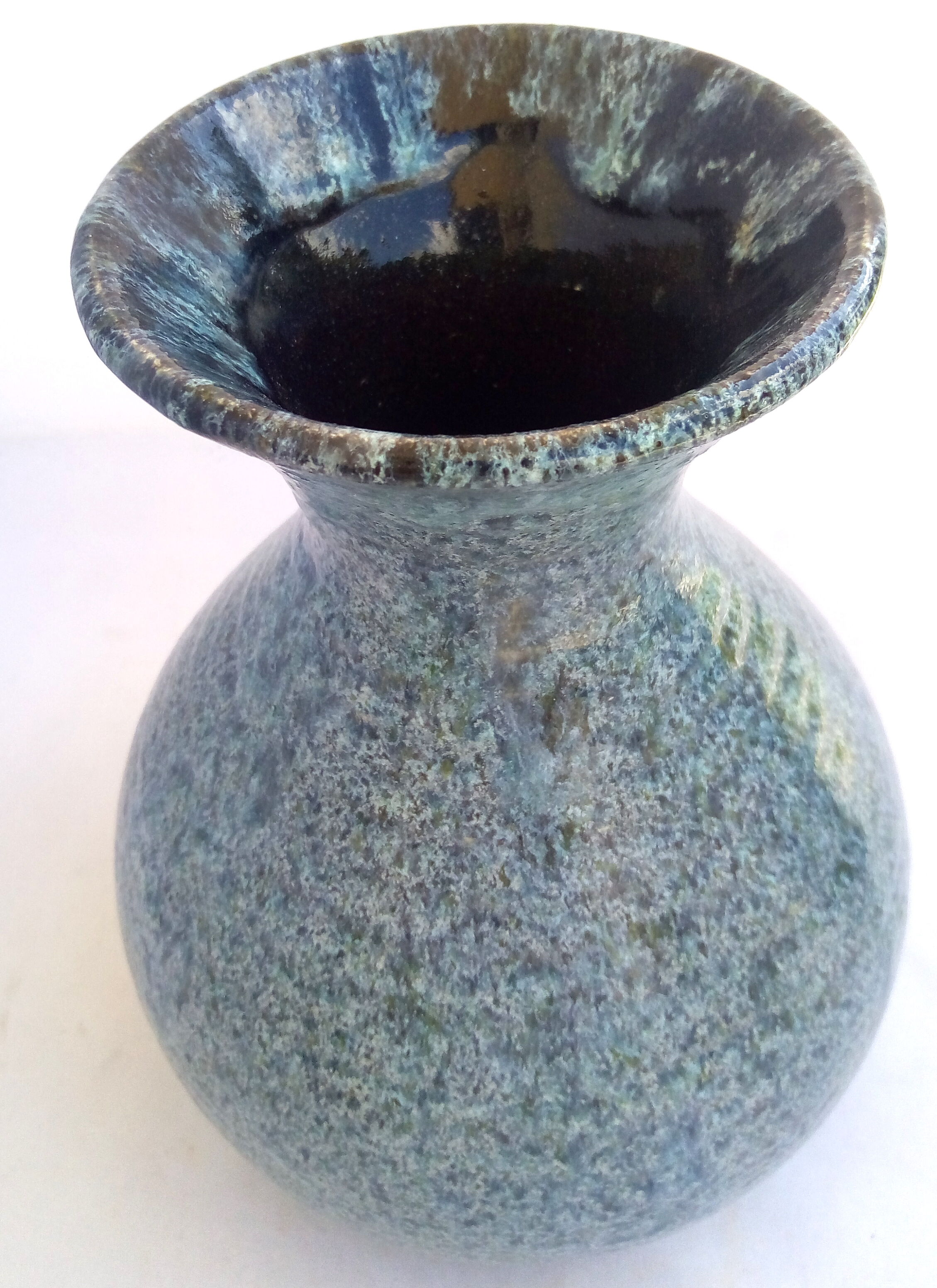 Blue vase of Accolay pottery