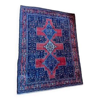 Antique senneh handmade wool rug 1920-1930s patterns
