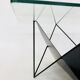 Table basse verre fil acier années 80