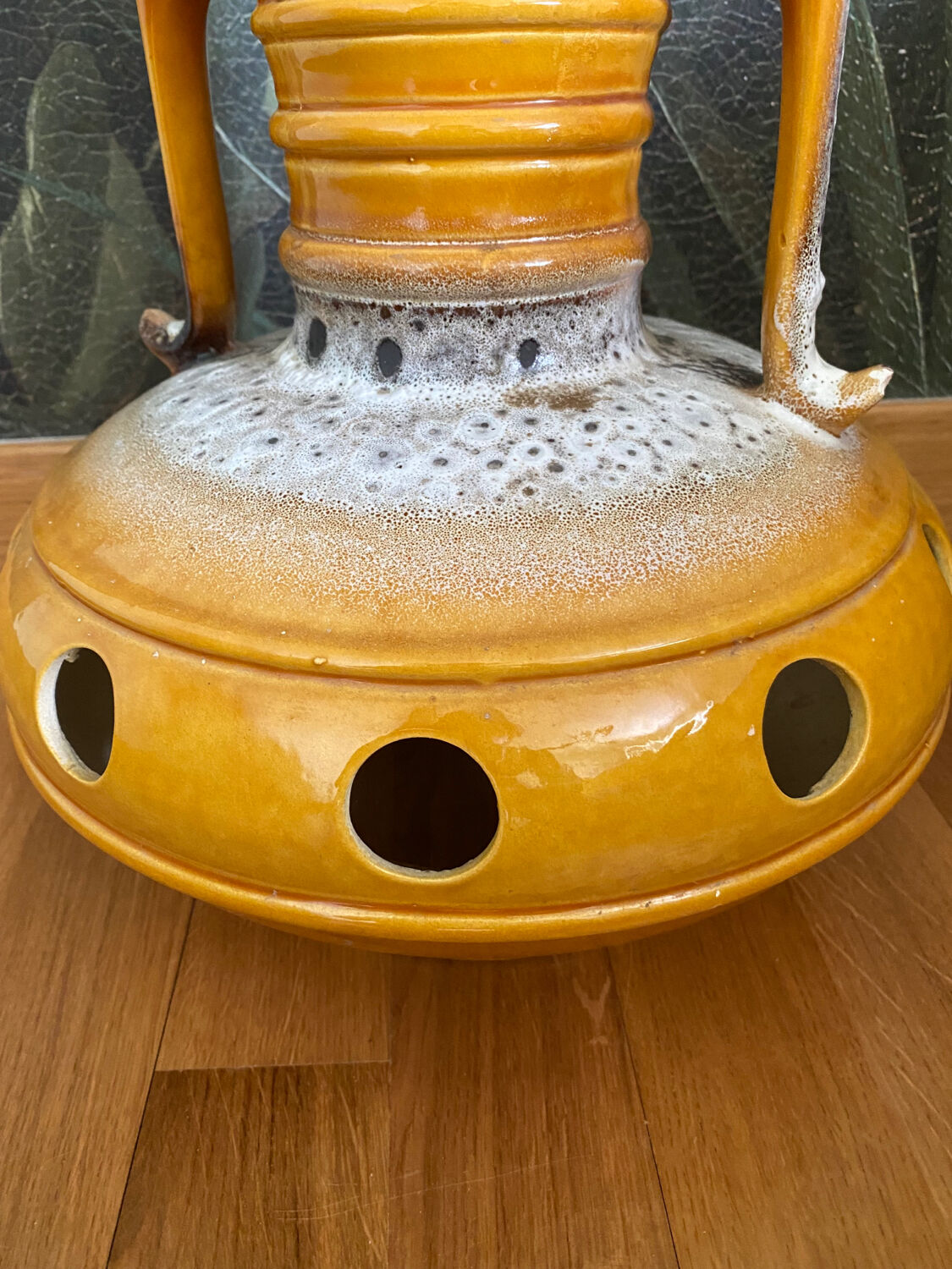 Grand pied de lampe fat lava vintage style Vallauris