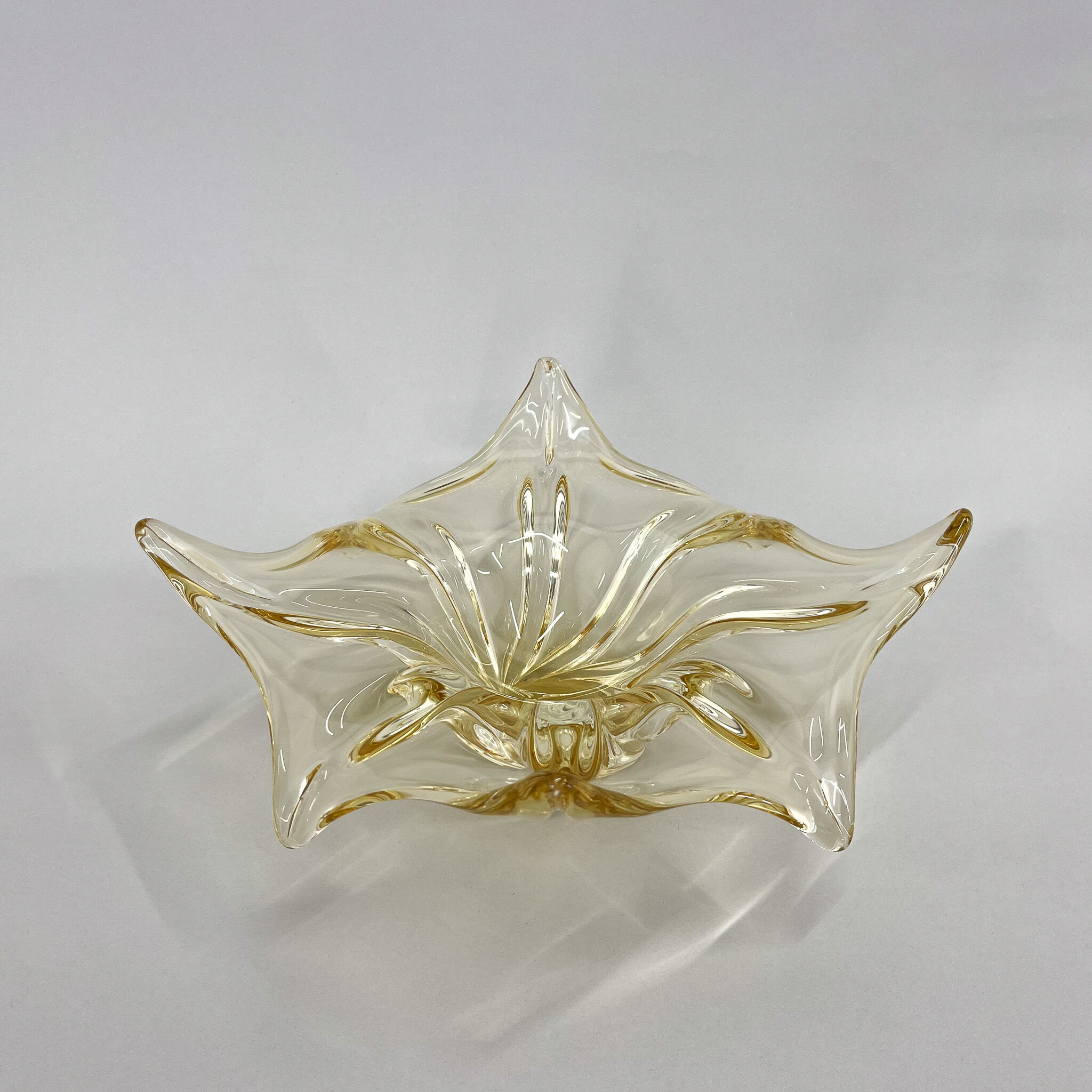 Czech Art Glass Bowl by Josef Hospodka for Chribska Glassworks, 1960s