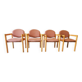 Set of 4 bentwood armchairs from the 1980s