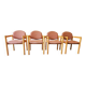 Set de 4 fauteuils bois courbé année 1980