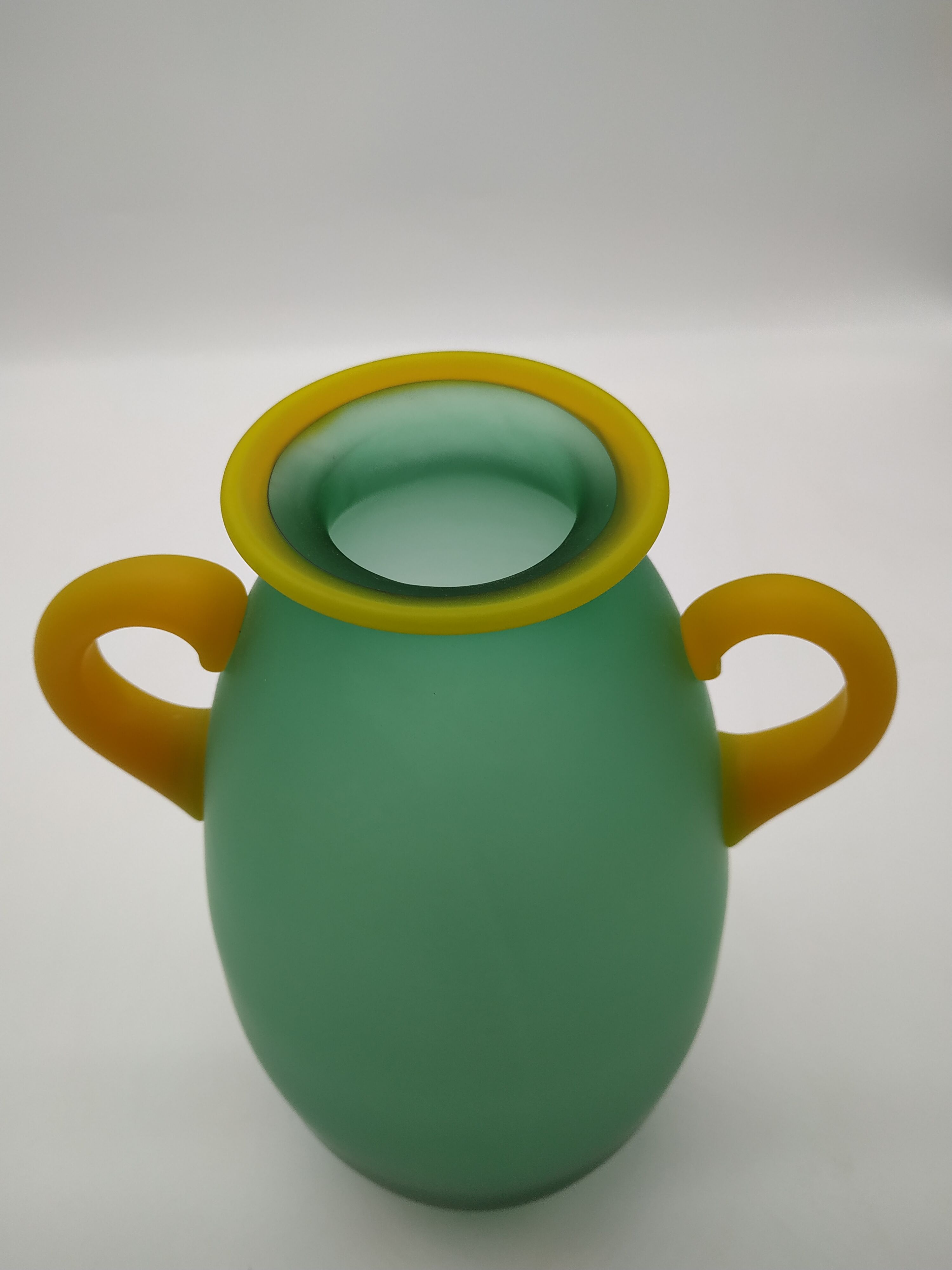 Large Murano matte glass vase