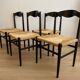4 vintage mulched chairs