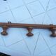 Wall mounted pine coat rack with 3 vintage hooks