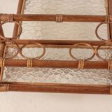 Bar Cart in Bamboo & Rattan, 1950s Denmark